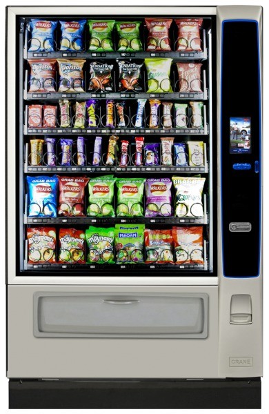 CRANE MERCHANT MEDIA 6 TOUCH Snack, Food & Cold Drink Vending Machine